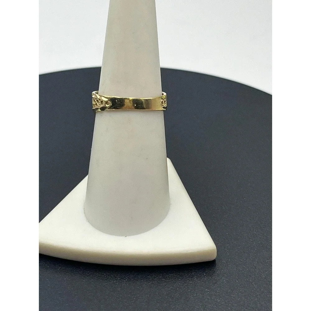 Designer 10K Yellow Gold Marquise Red Prong Garnet Ring Vintage Estate 7.25 1 Ct